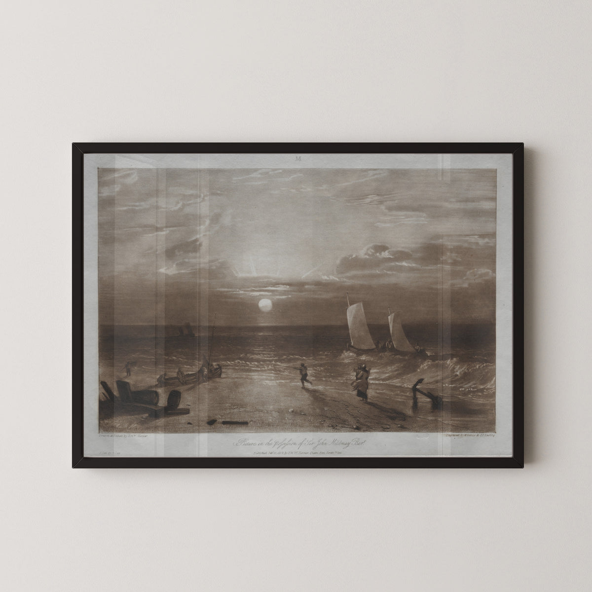 J.M.W. Turner — Liber Studiorum: Mildmay Sea-piece | Mezzotint Print