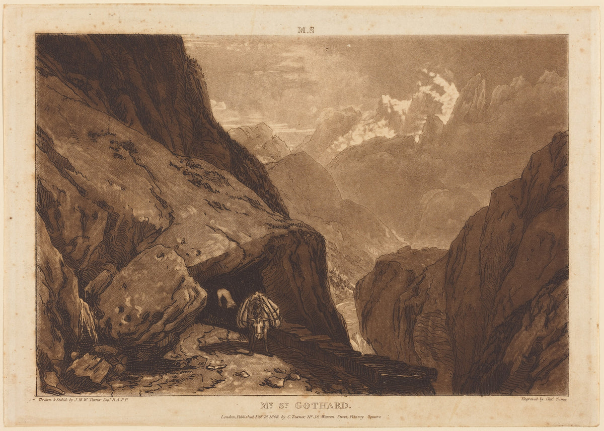 J.M.W. Turner — Liber Studiorum: Mt. St. Gothard | Mezzotint Print