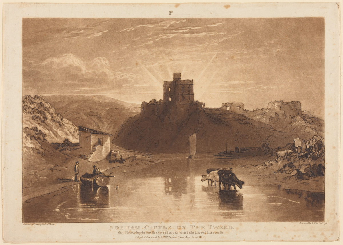 J.M.W. Turner — Liber Studiorum: Norham Castle on the Tweed | Mezzotint Print