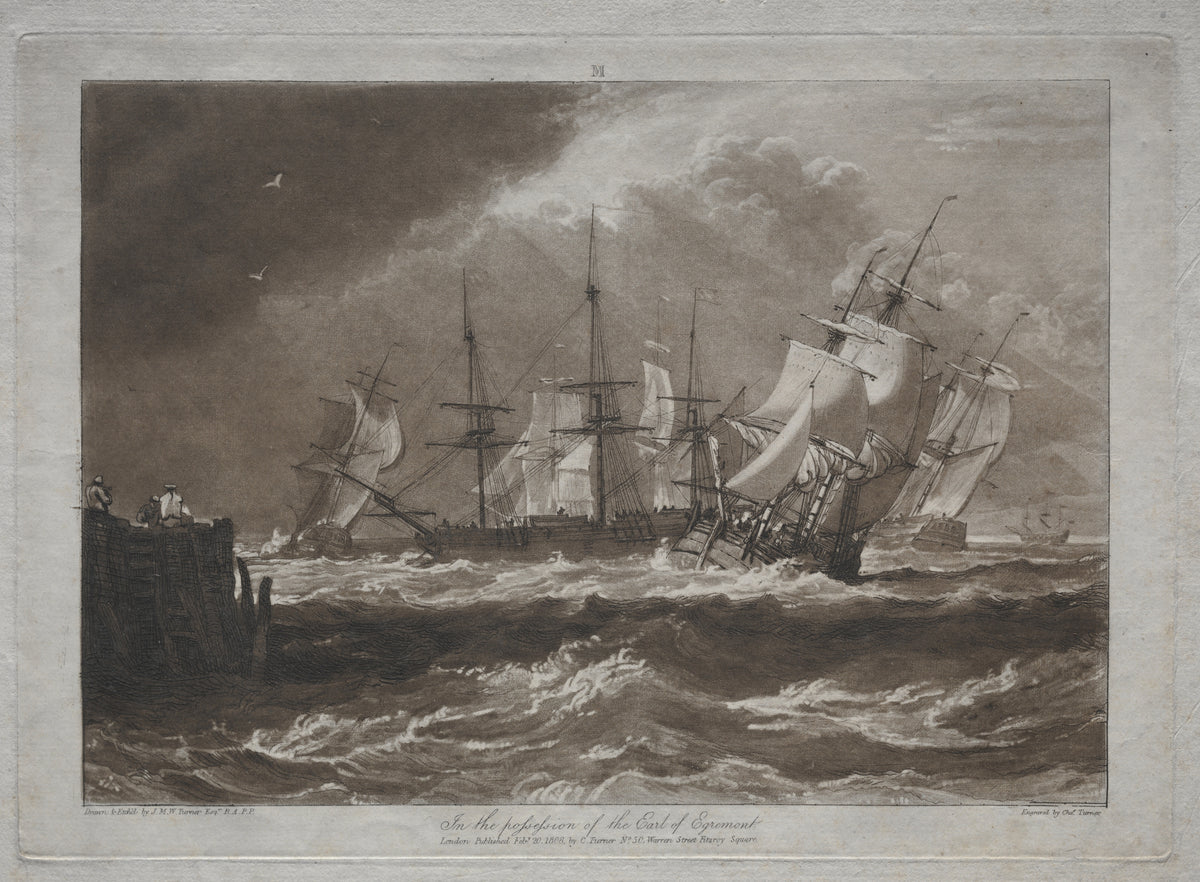 J.M.W. Turner — Liber Studiorum: Ships in a Breeze | Mezzotint Print