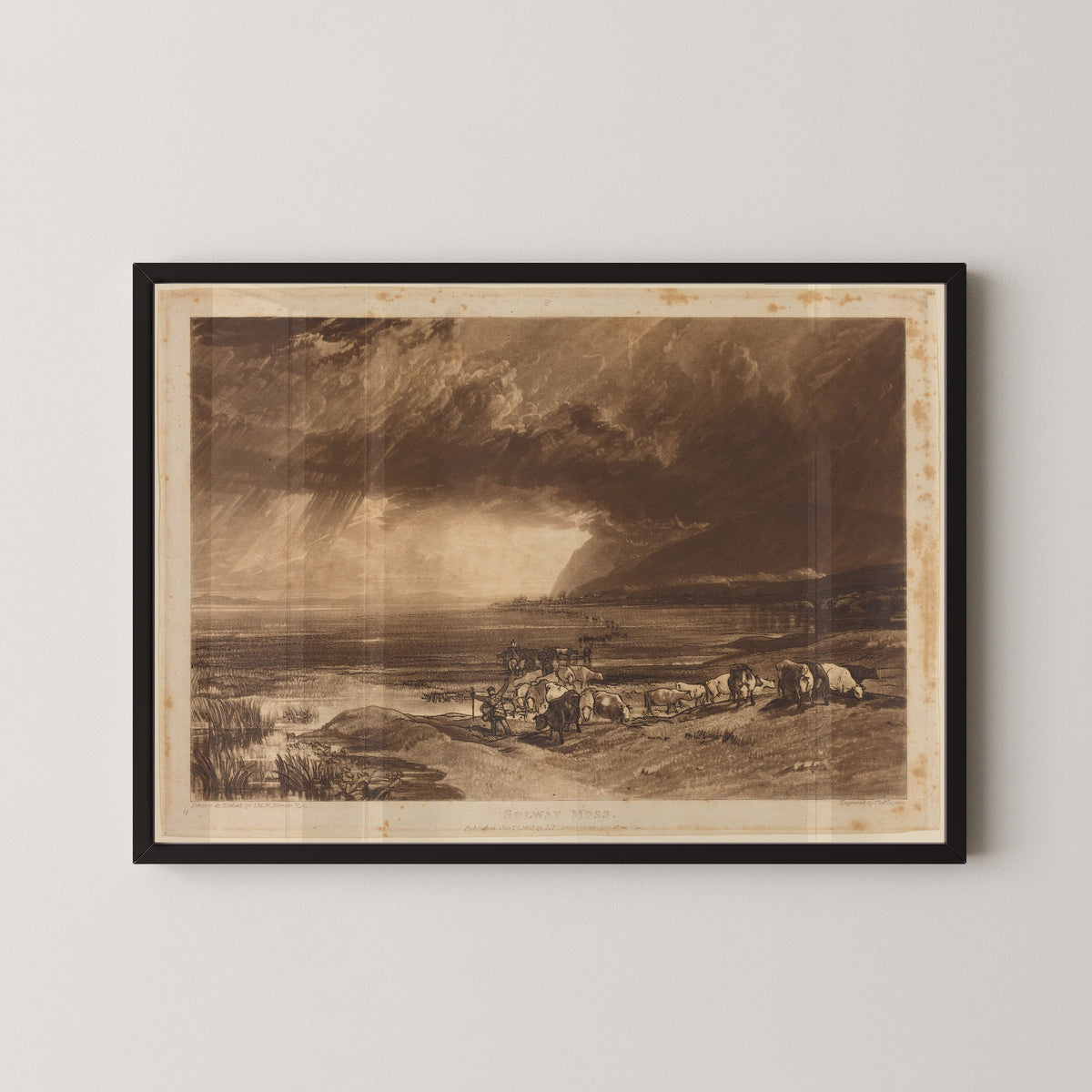 J.M.W. Turner — Liber Studiorum: Solway Moss | Mezzotint Print