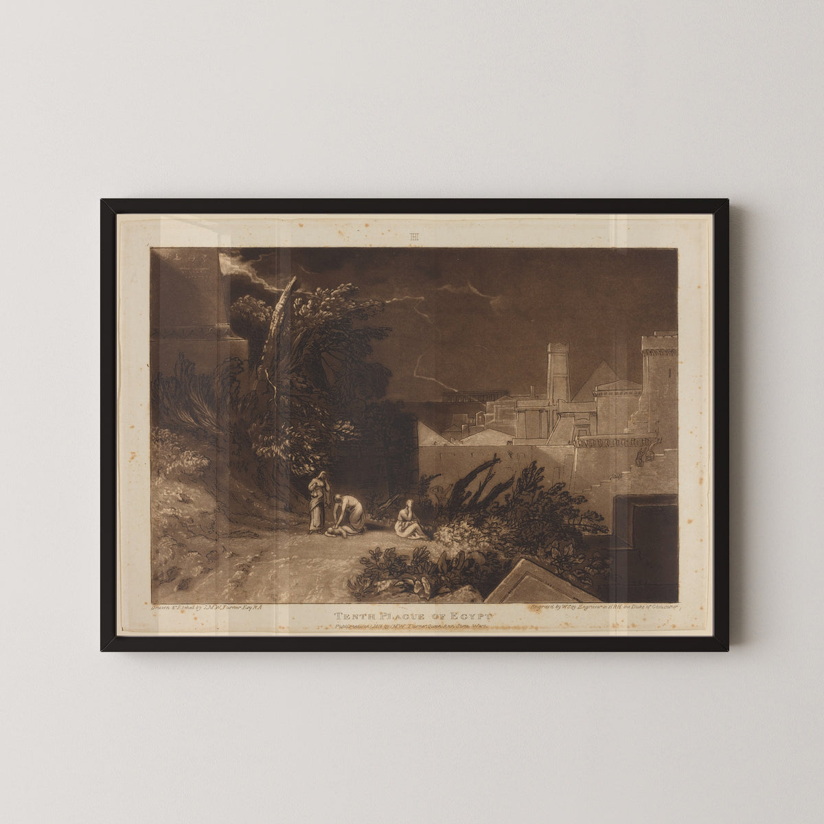 J.M.W. Turner — Liber Studiorum: Tenth Plague of Egypt | Mezzotint Print