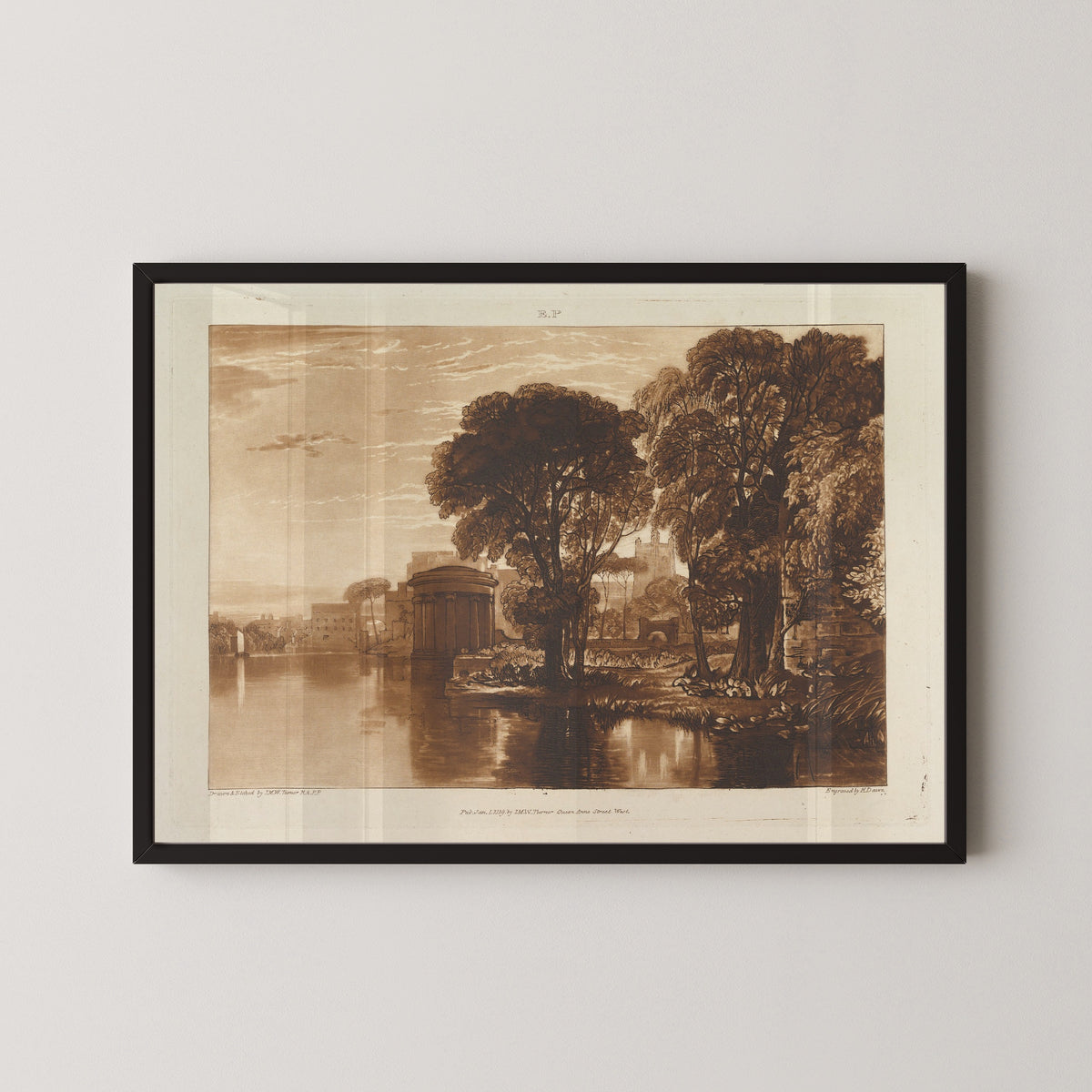 J.M.W. Turner — Liber Studiorum: The Alcove, Isleworth | Mezzotint Print