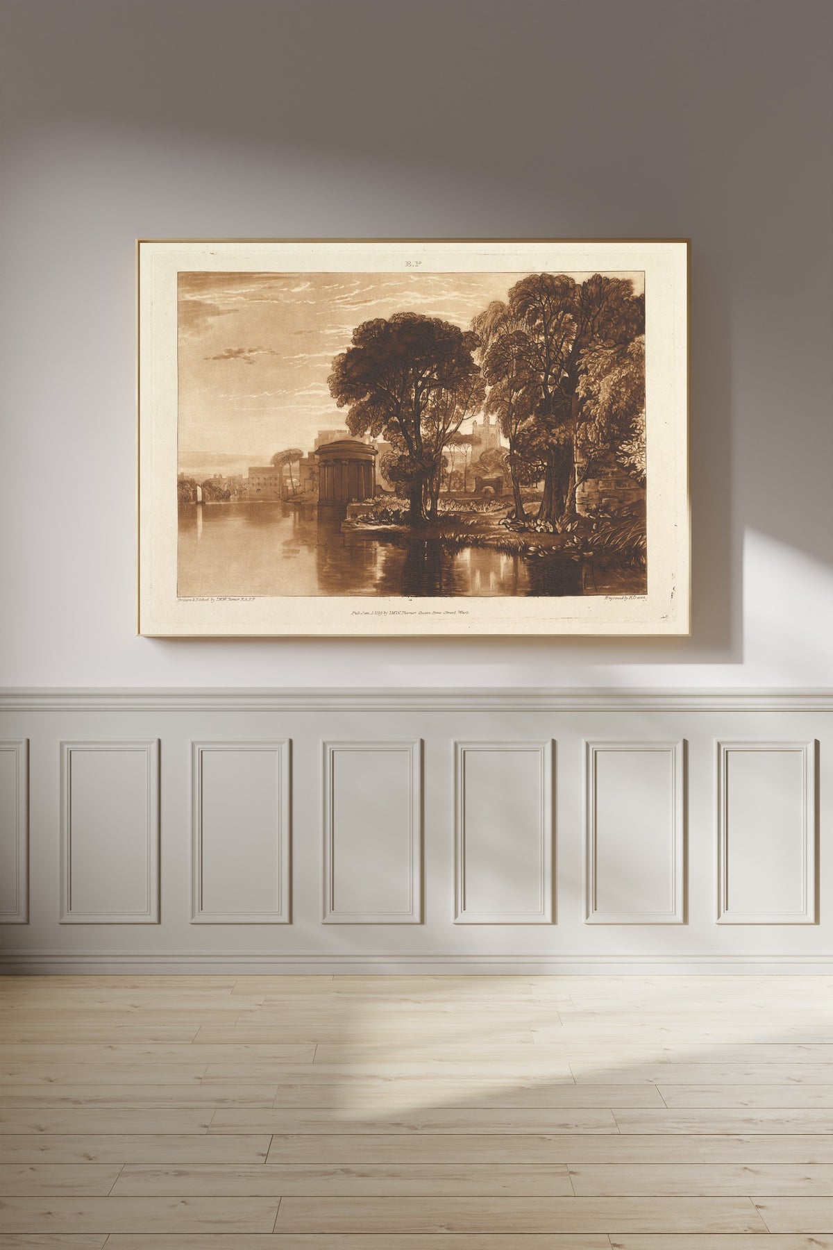J.M.W. Turner — Liber Studiorum: The Alcove, Isleworth | Mezzotint Print