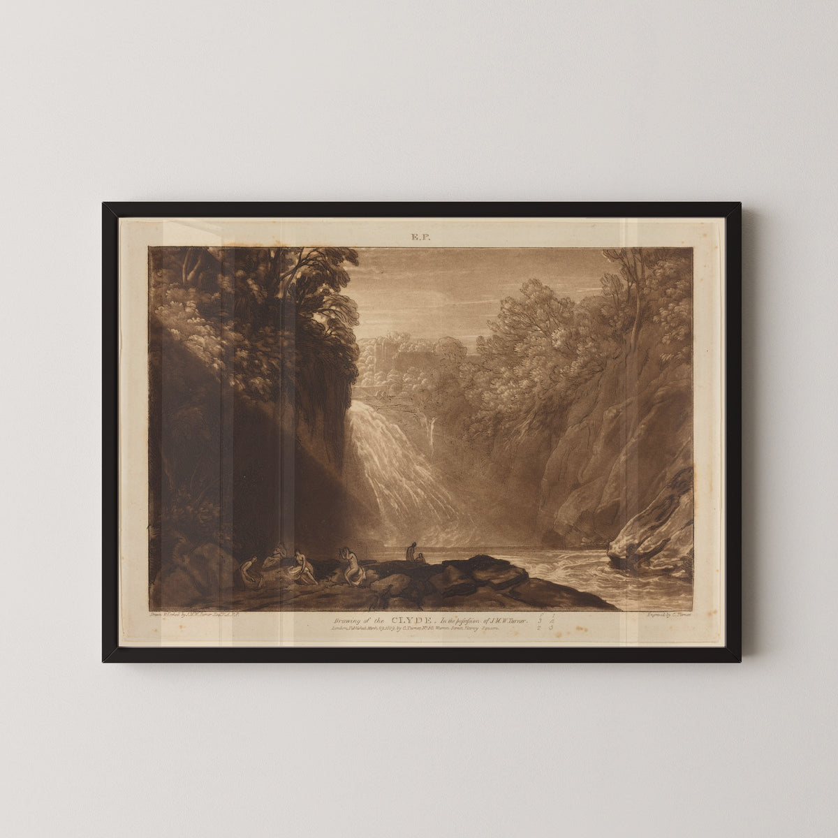 J.M.W. Turner — Liber Studiorum: The Fall of the Clyde | Mezzotint Print