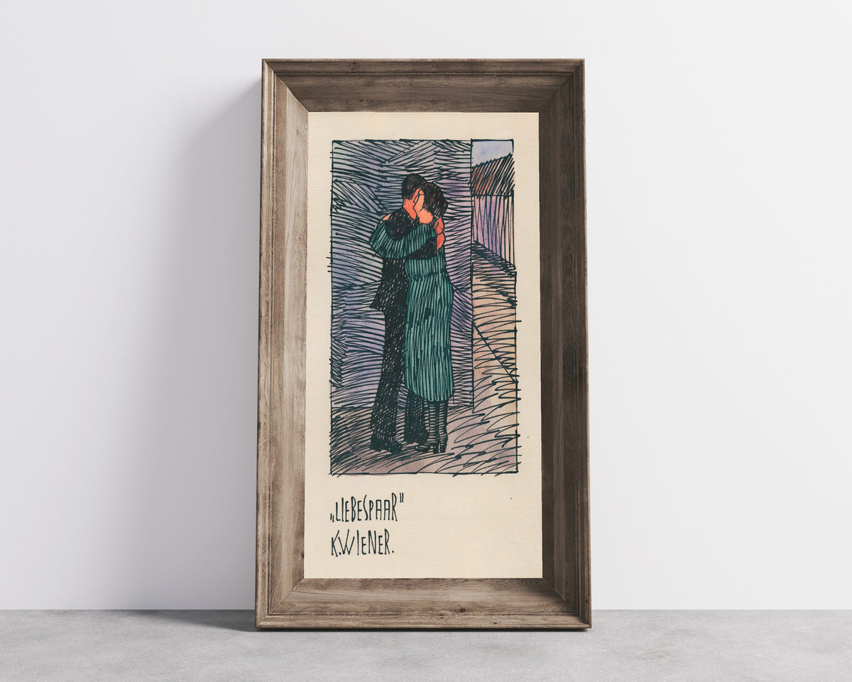 Karl Wiener — Liebespaar (Lovers) | Expressionist Art Print