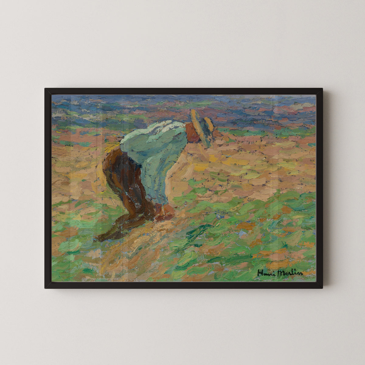 Henri Martin — Lieur de gerbe, étude pour La Moisson | Pointillist Portrait Print