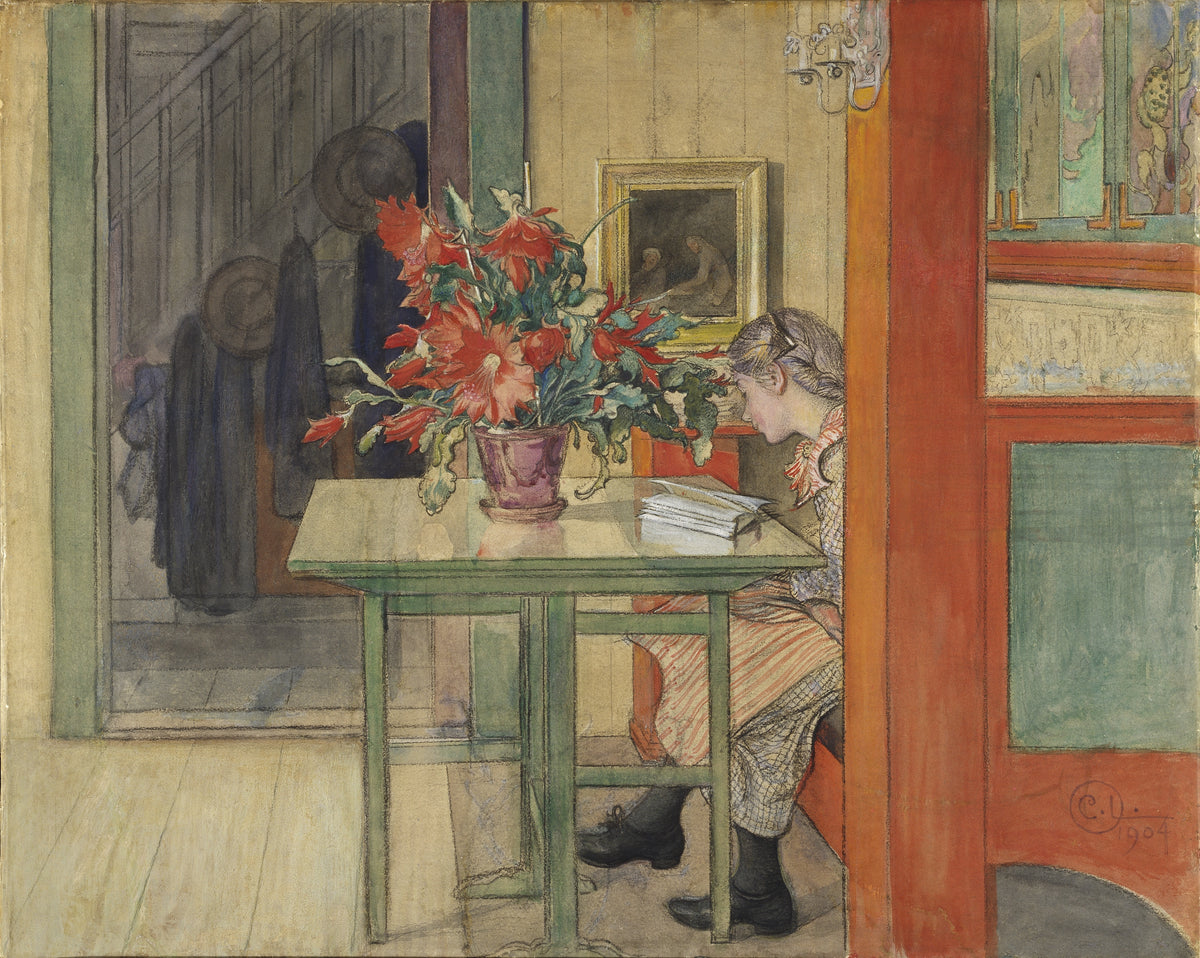 Carl Larsson — Lisbeth Reading | Swedish Watercolour Print