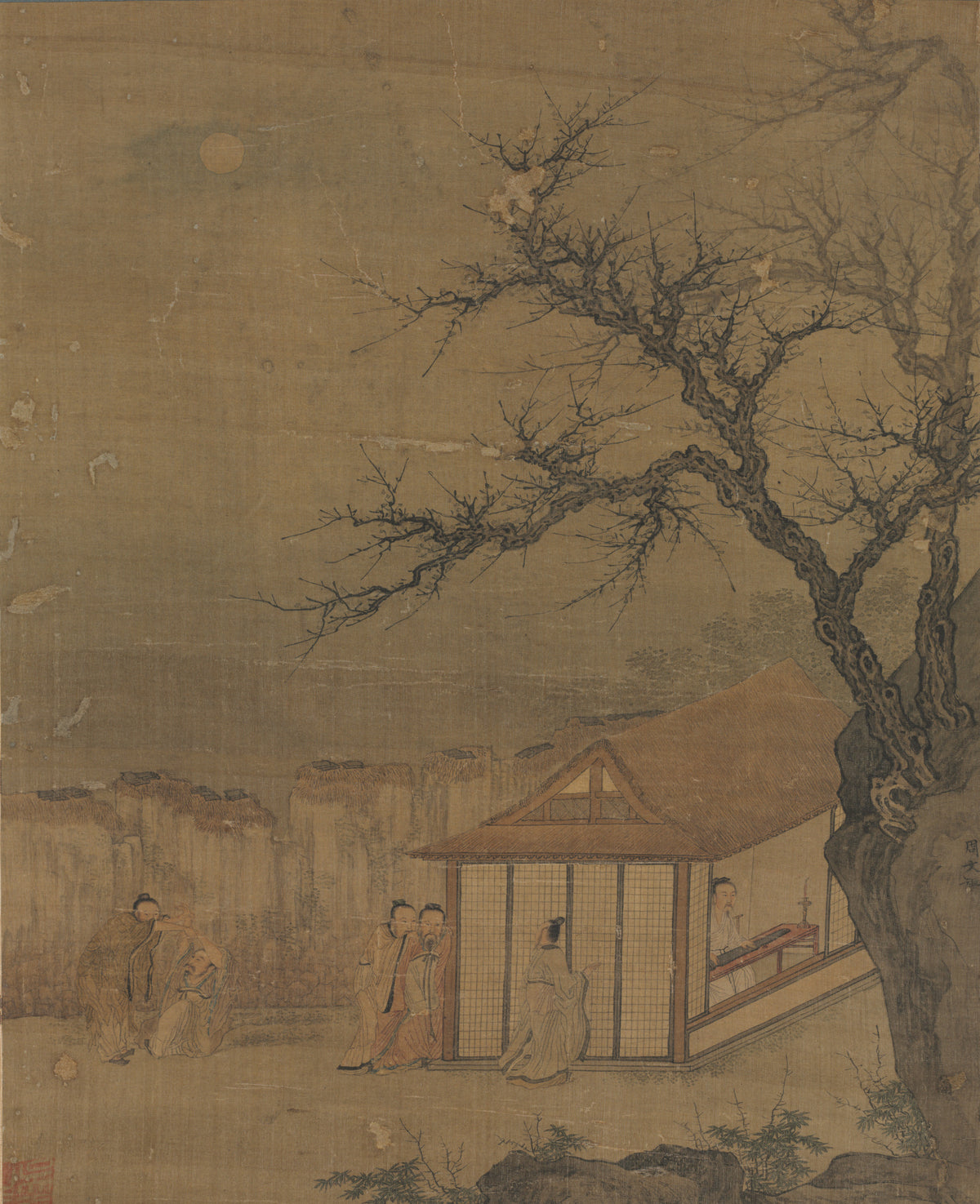 Tang Yin — Listening to the Qin | Chinese Ink Painting Art Print