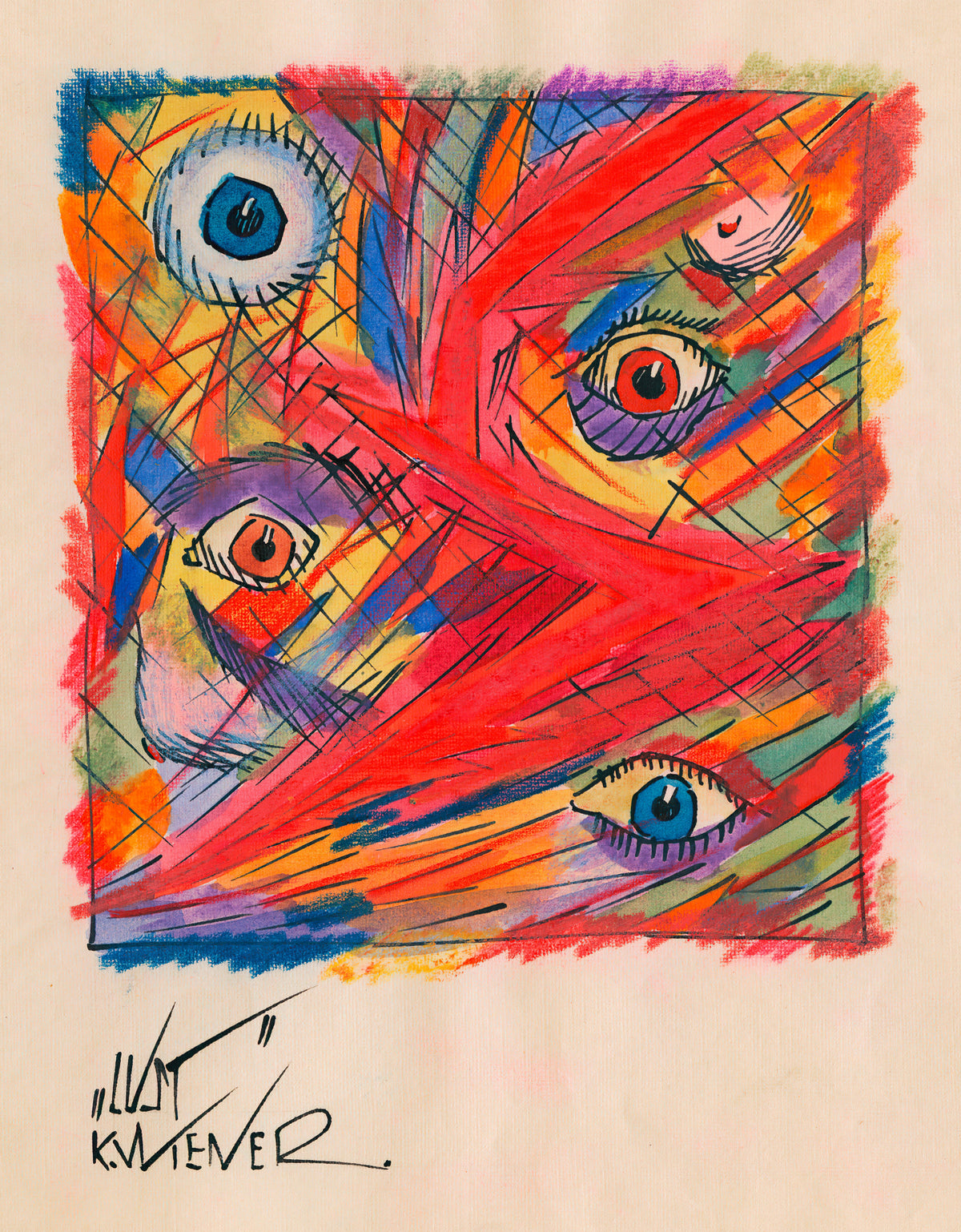Karl Wiener — Lust (Desire) | Expressionist Art Print