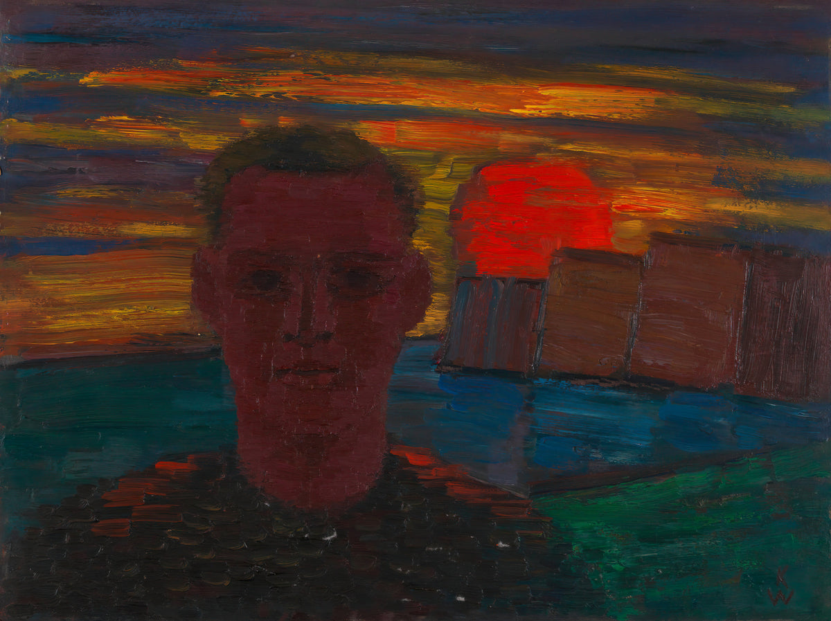 Karl Wiener — Männliches Porträt (Male Portrait at Sunset) | Expressionist Art Print