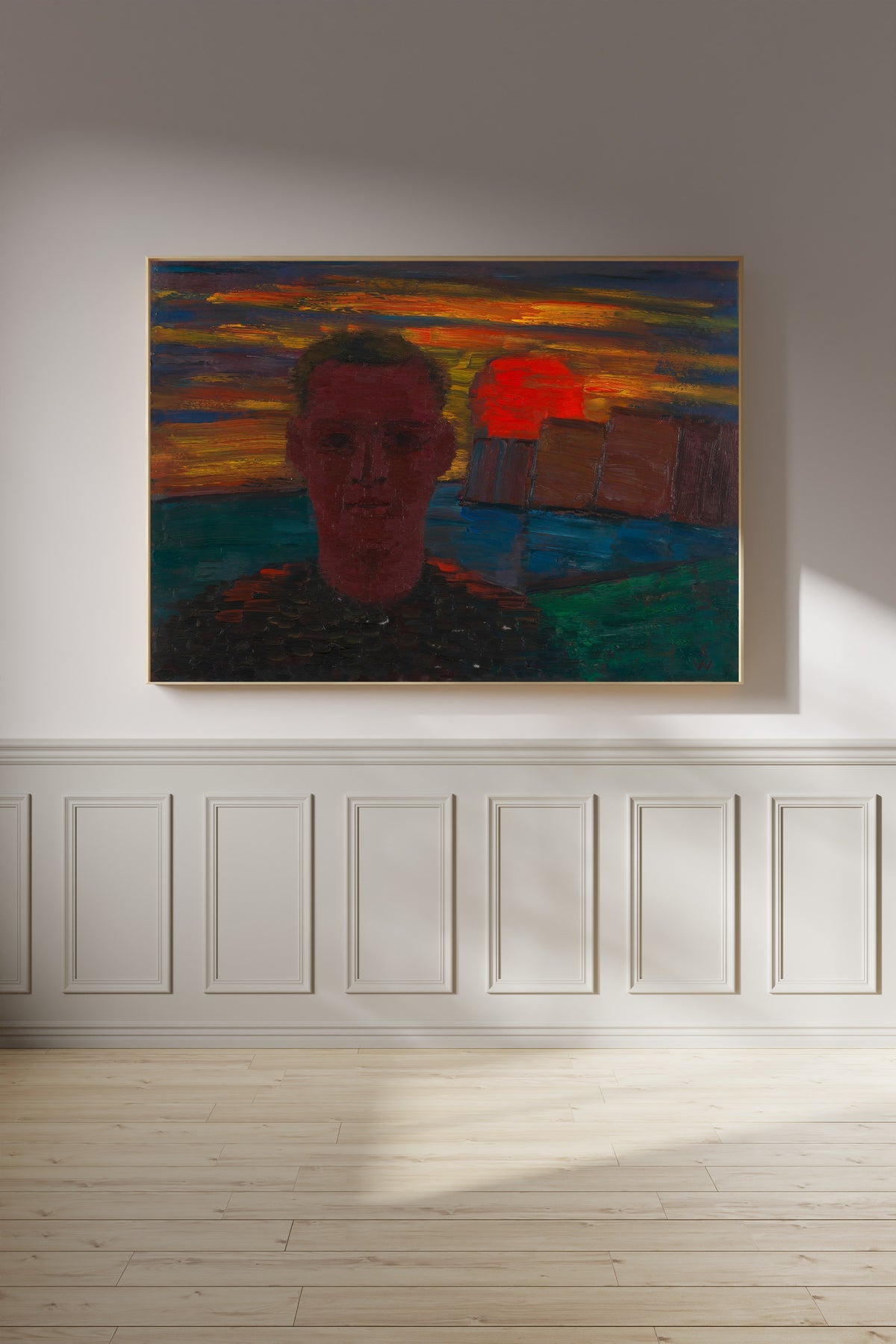Karl Wiener — Männliches Porträt (Male Portrait at Sunset) | Expressionist Art Print