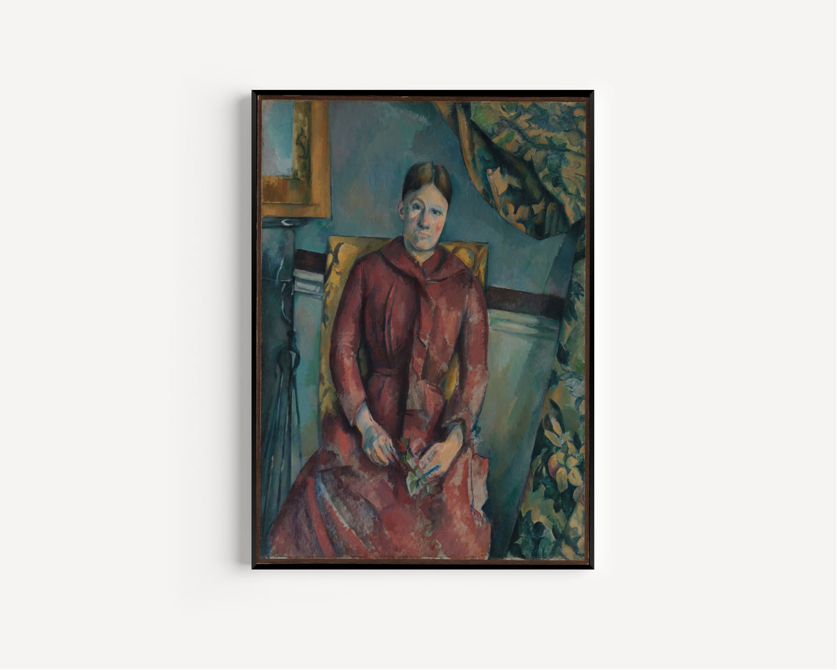 Paul Cezanne — Madame Cezanne in a Red Dress | Fine Art Print