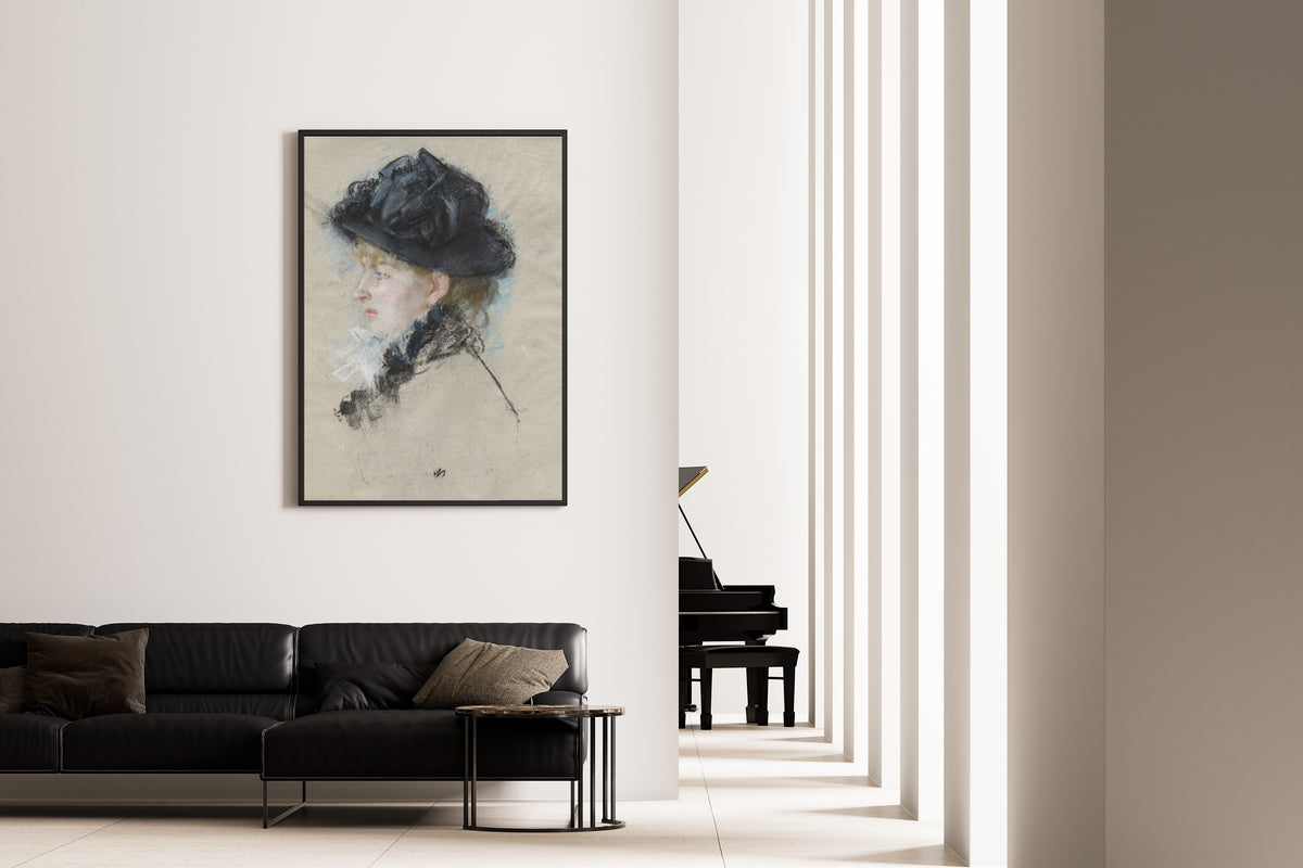 Berthe Morisot — Mademoiselle Louise Riesener in a Hat | Fine Art Print