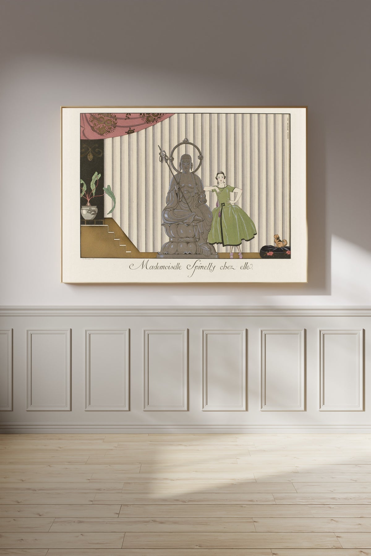 George Barbier — Mademoiselle Spinelly chez elle | Art Deco Fashion Print