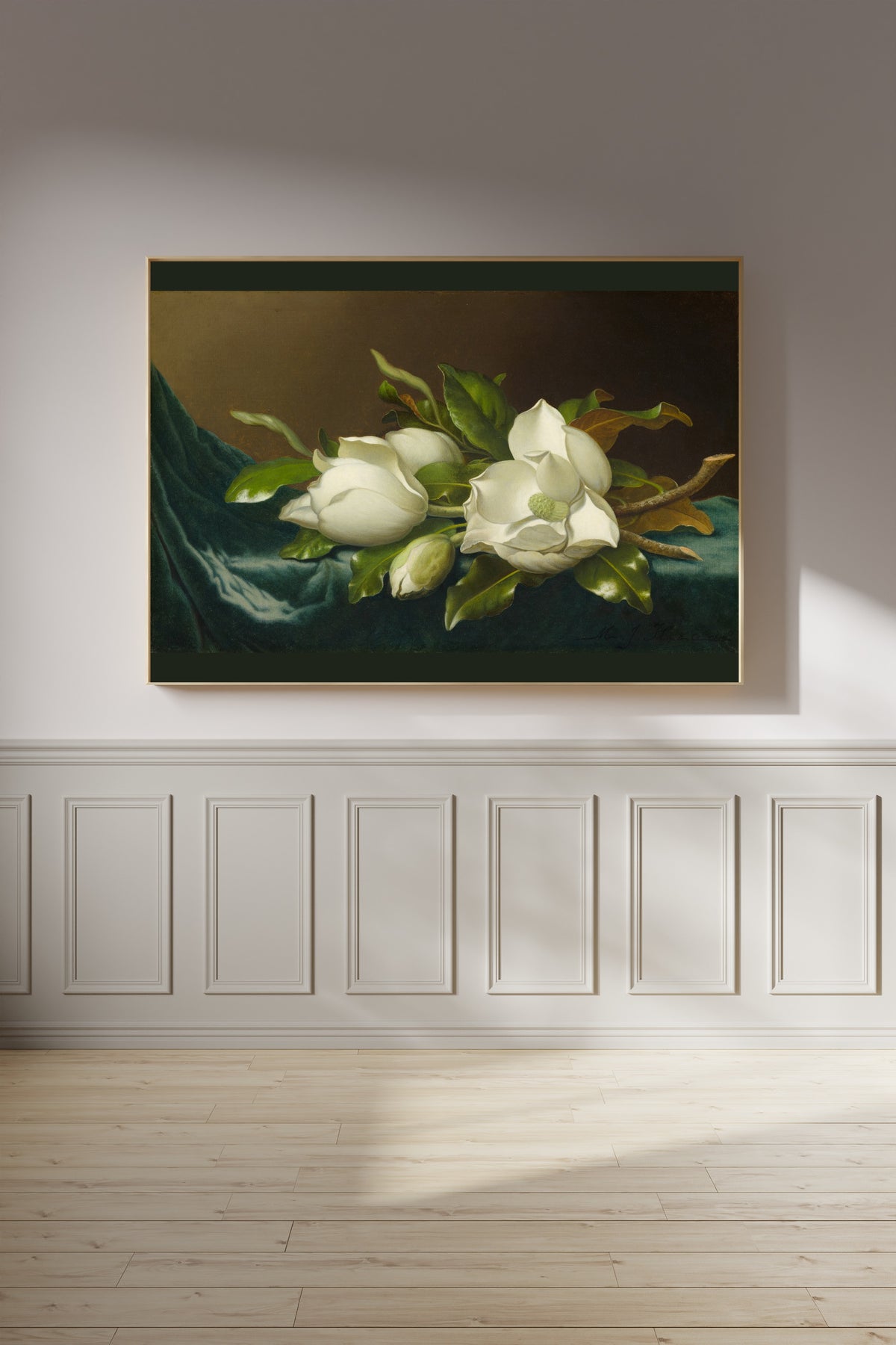 Martin Johnson Heade — Magnolias on Light Blue Velvet Cloth | Fine Art Print