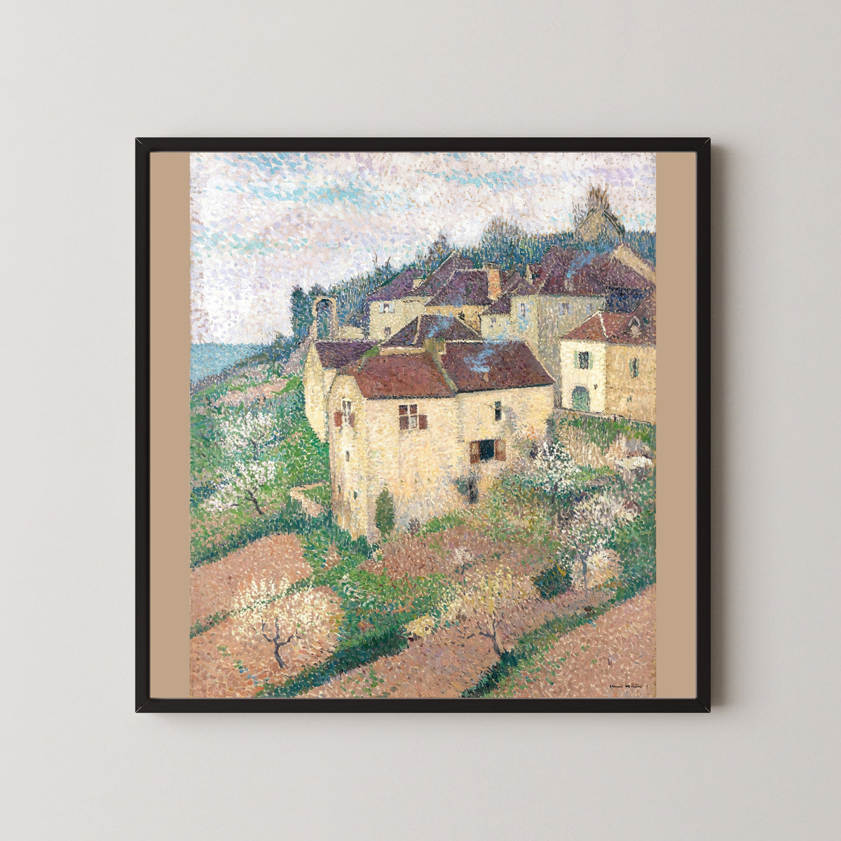 Henri Martin — Maisons à Saint-Cirq-Lapopie | Pointillist Landscape Print