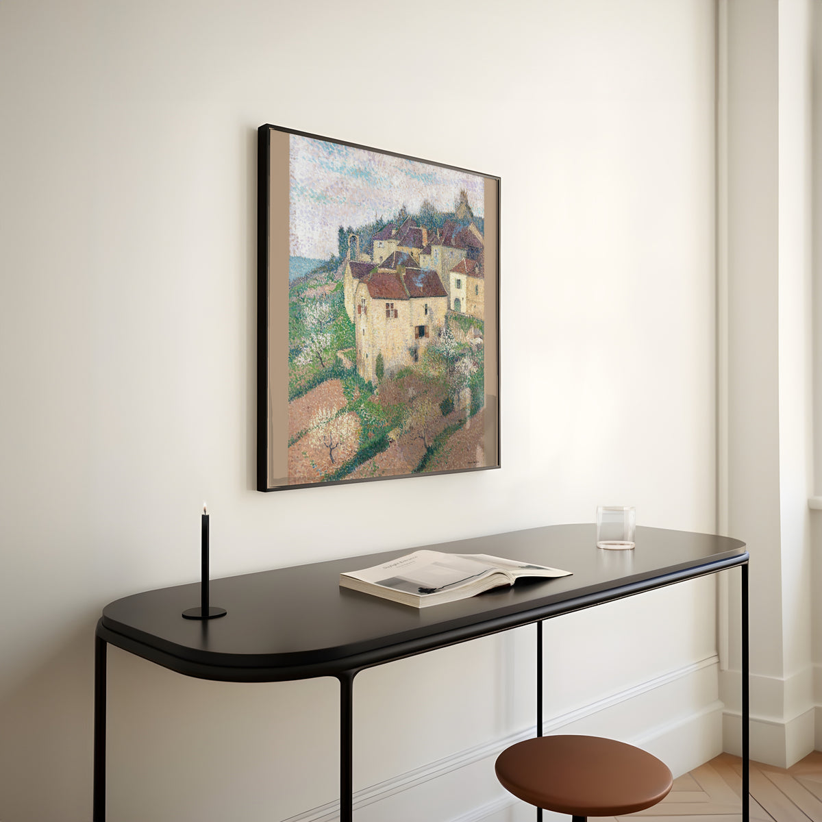 Henri Martin — Maisons à Saint-Cirq-Lapopie | Pointillist Landscape Print