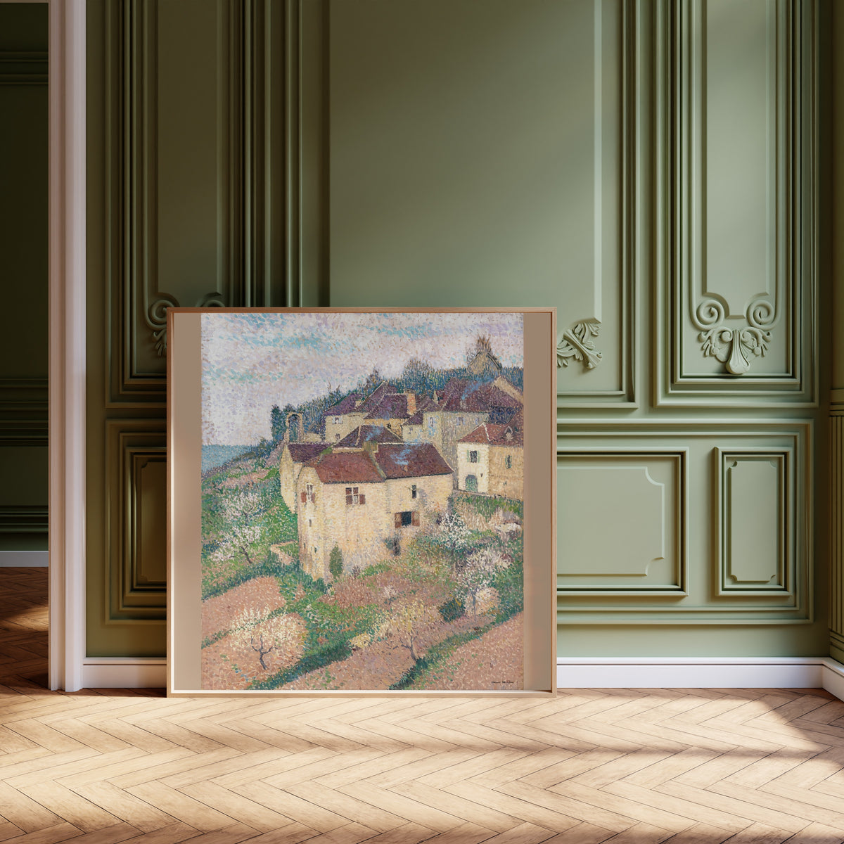 Henri Martin — Maisons à Saint-Cirq-Lapopie | Pointillist Landscape Print