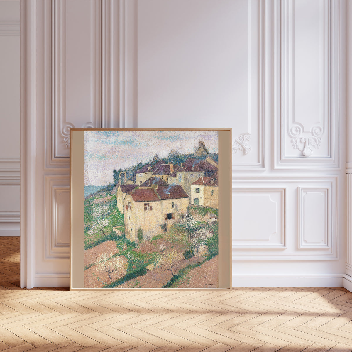Henri Martin — Maisons à Saint-Cirq-Lapopie | Pointillist Landscape Print
