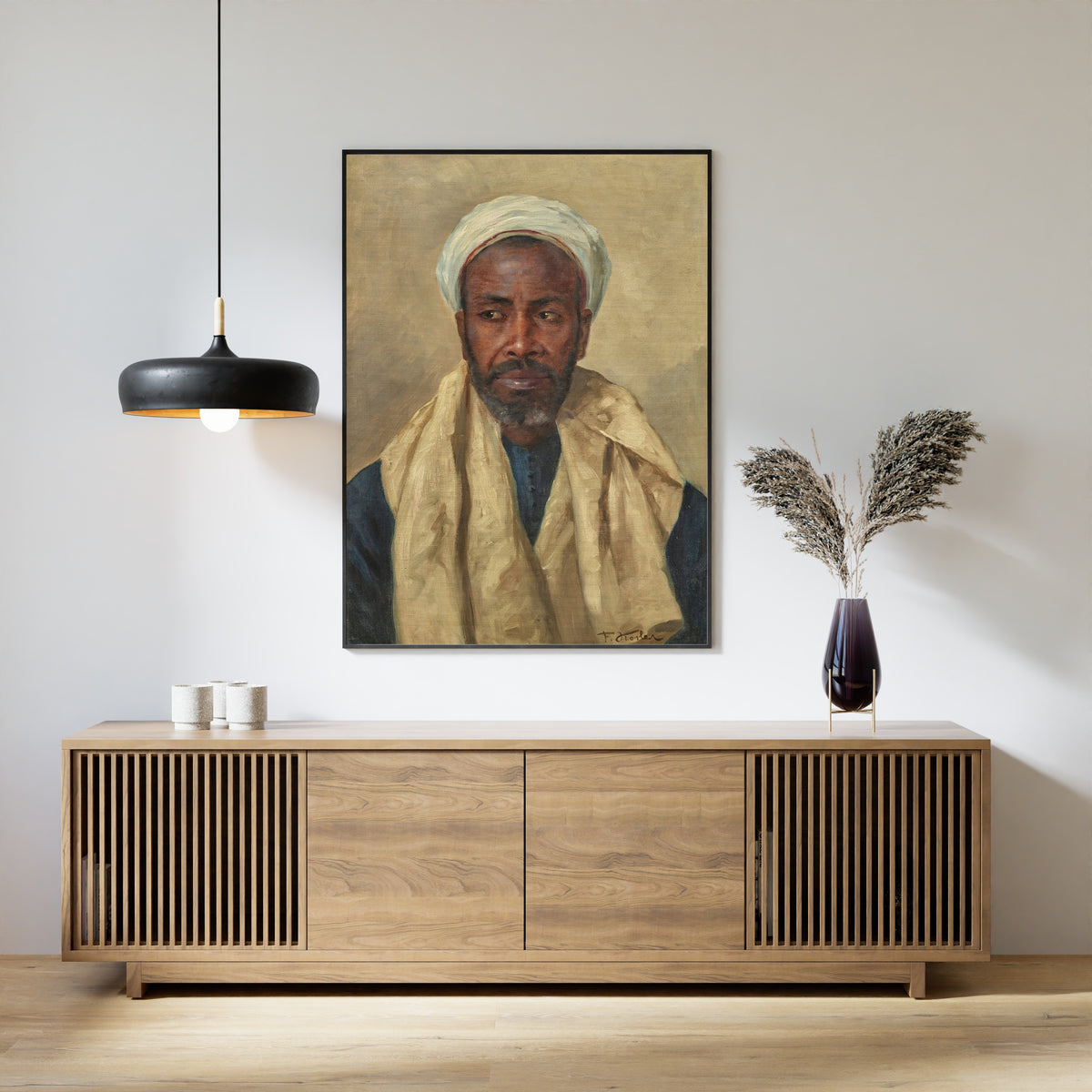 Franz Xaver Kosler — Man in a White Turban | Fine Art Print