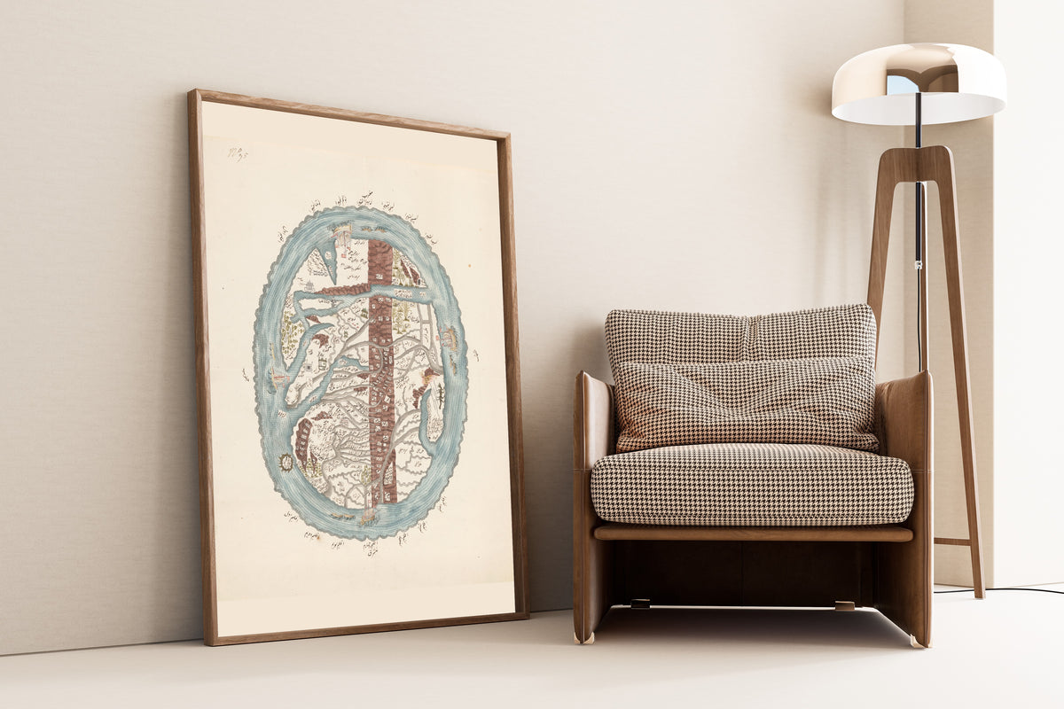 Map of the Islamic World | Manuscript World Map Print