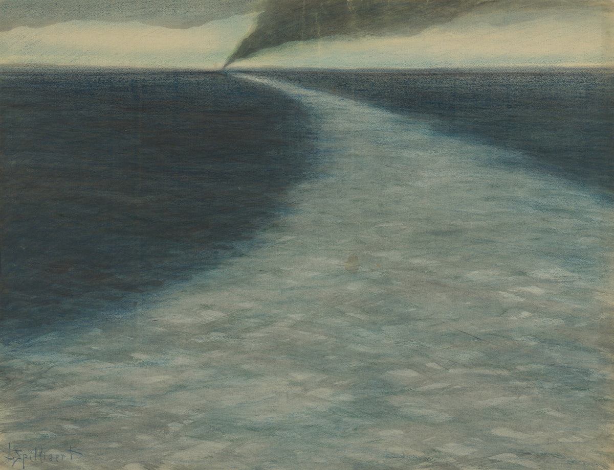 Léon Spilliaert — Marine met kielzog | Symbolist Seascape Print
