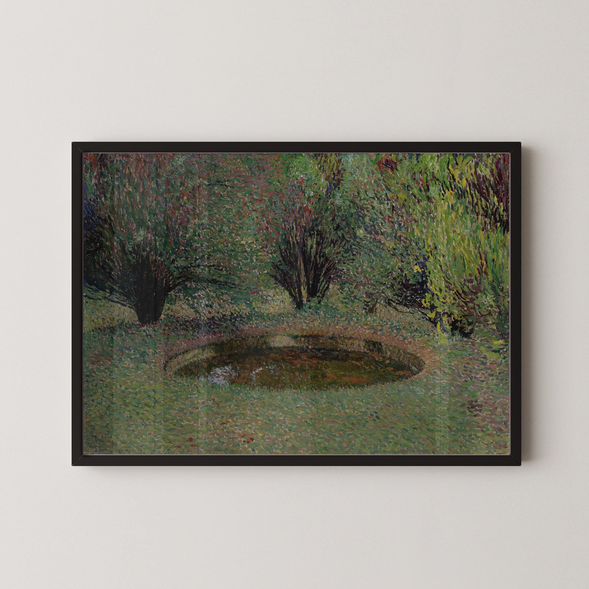 Henri Martin — Marquayrol, le bassin aux thuyas | Pointillist Landscape Print