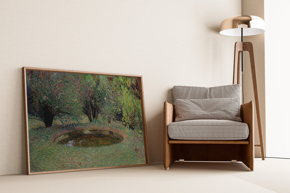 Henri Martin — Marquayrol, le bassin aux thuyas | Pointillist Landscape Print