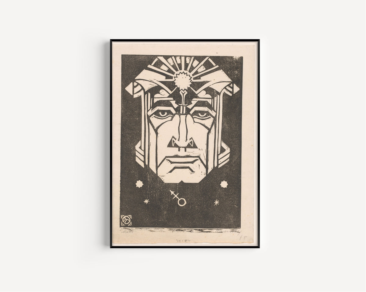 Henri van der Stok — Mars | Art Deco Woodcut Print