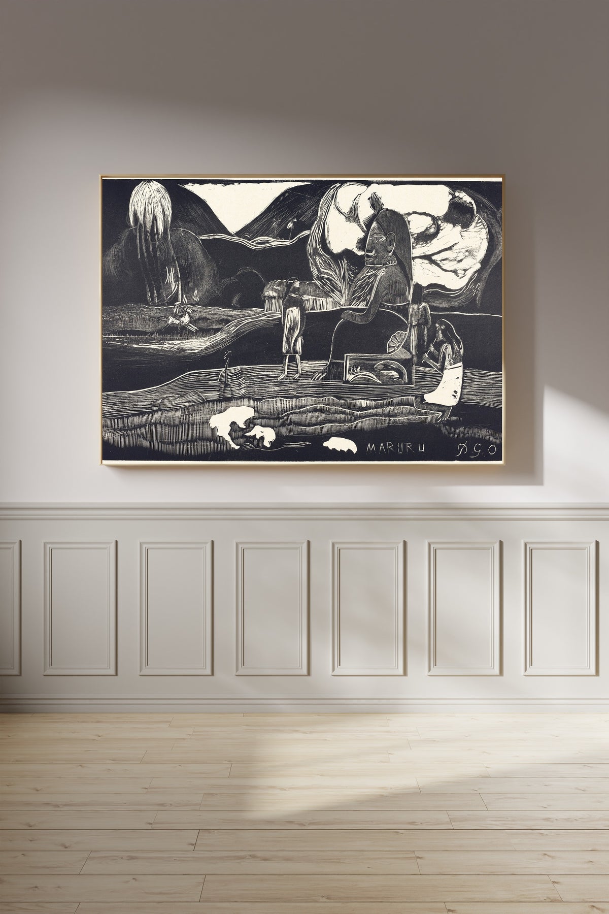Paul Gauguin — Maruru (Thank You), Black and White | Woodcut Print