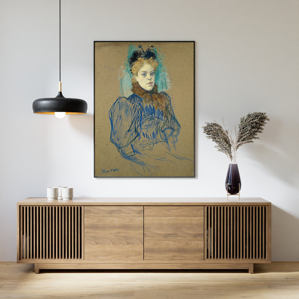 Henri de Toulouse-Lautrec — May Milton (Portrait in a Blue Dress) | Fine Art Print
