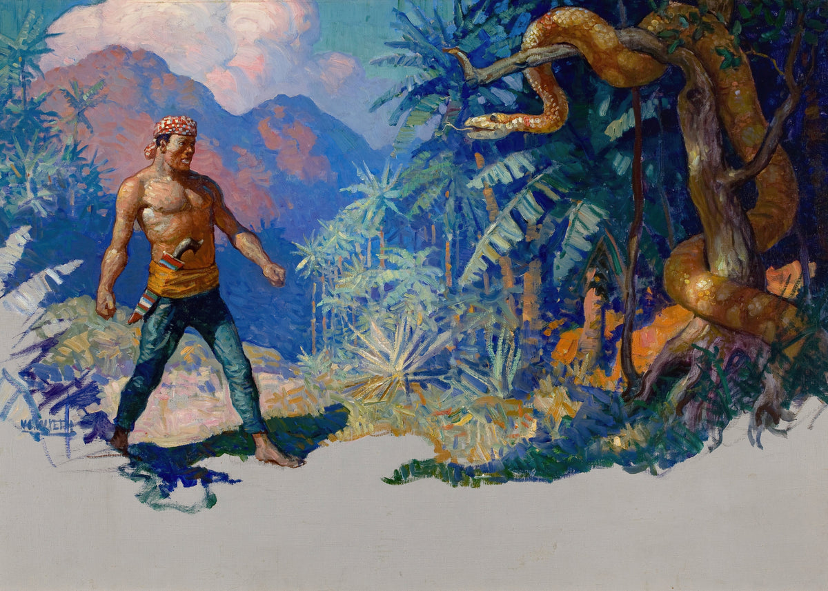 N. C. Wyeth — Memgumban Gets the Idea | Illustration Art Print