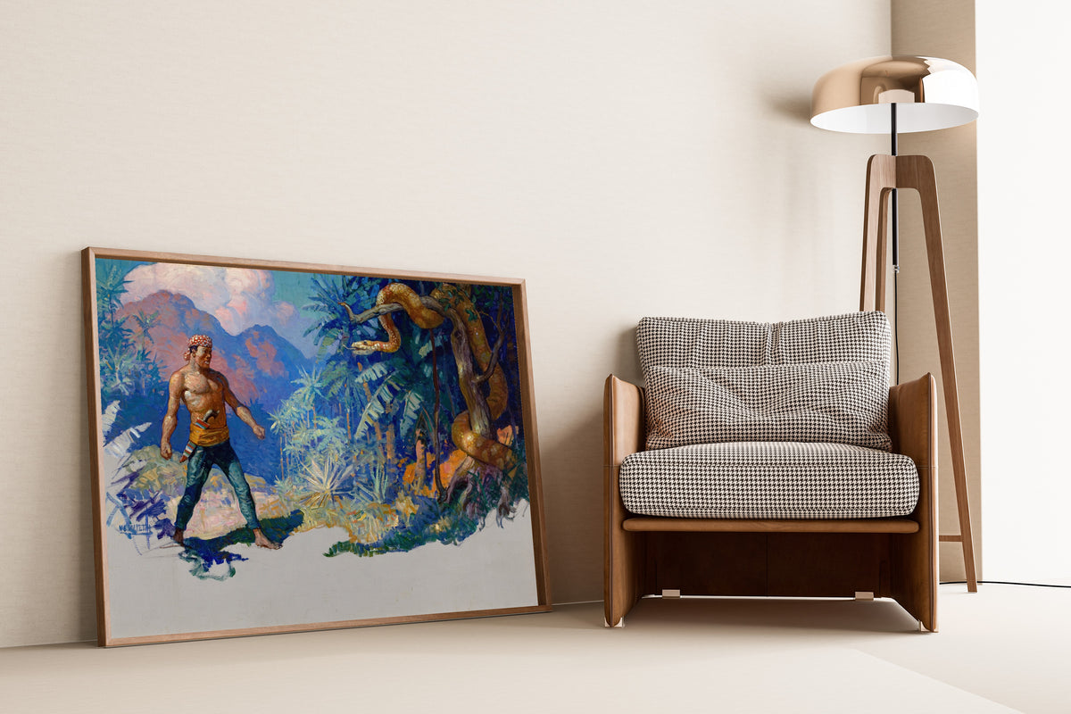 N. C. Wyeth — Memgumban Gets the Idea | Illustration Art Print