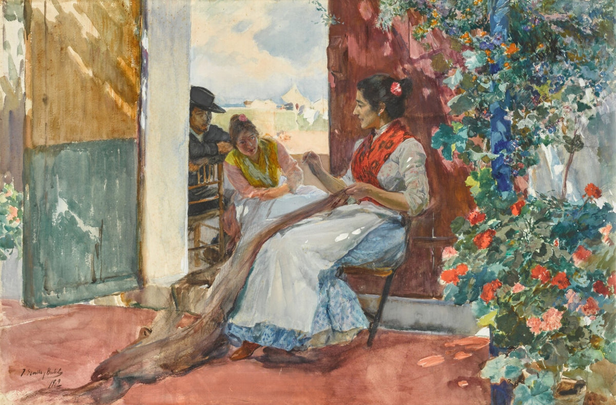 Joaquín Sorolla — Mending the Nets | Fine Art Print