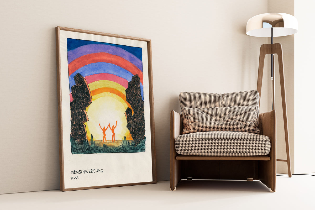 Karl Wiener — Menschwerdung (Becoming Human) | Surreal Art Print