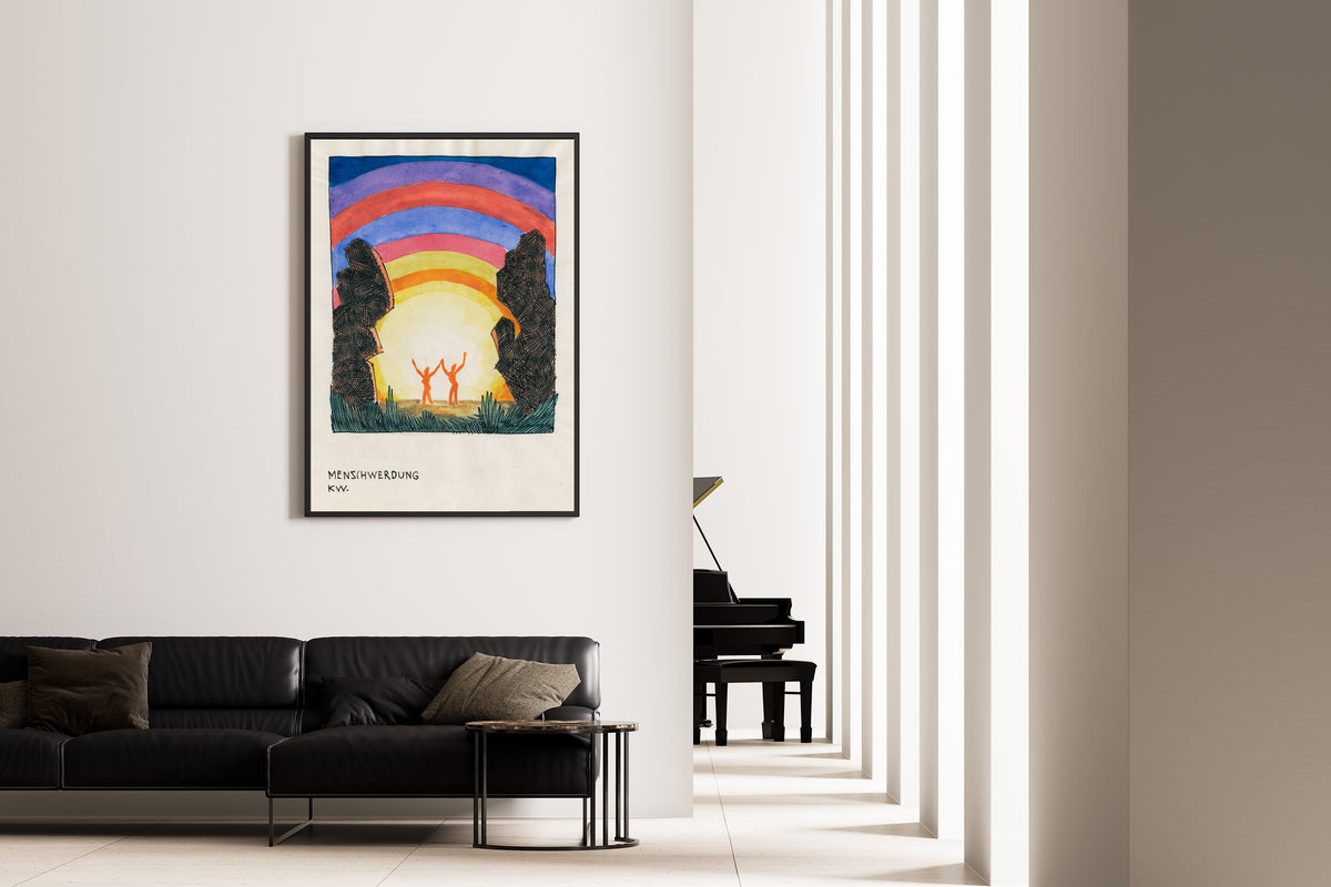 Karl Wiener — Menschwerdung (Becoming Human) | Surreal Art Print