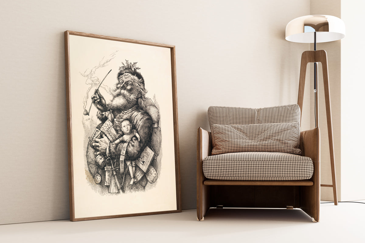 Thomas Nast — Merry Old Santa Claus | Vintage Christmas Print