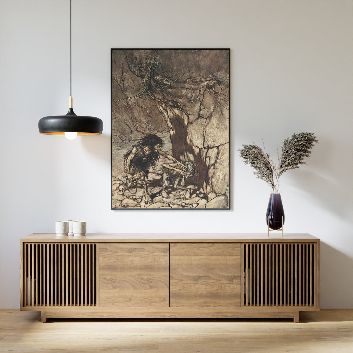 Arthur Rackham — Mime, Howling | Wagner Illustration Print