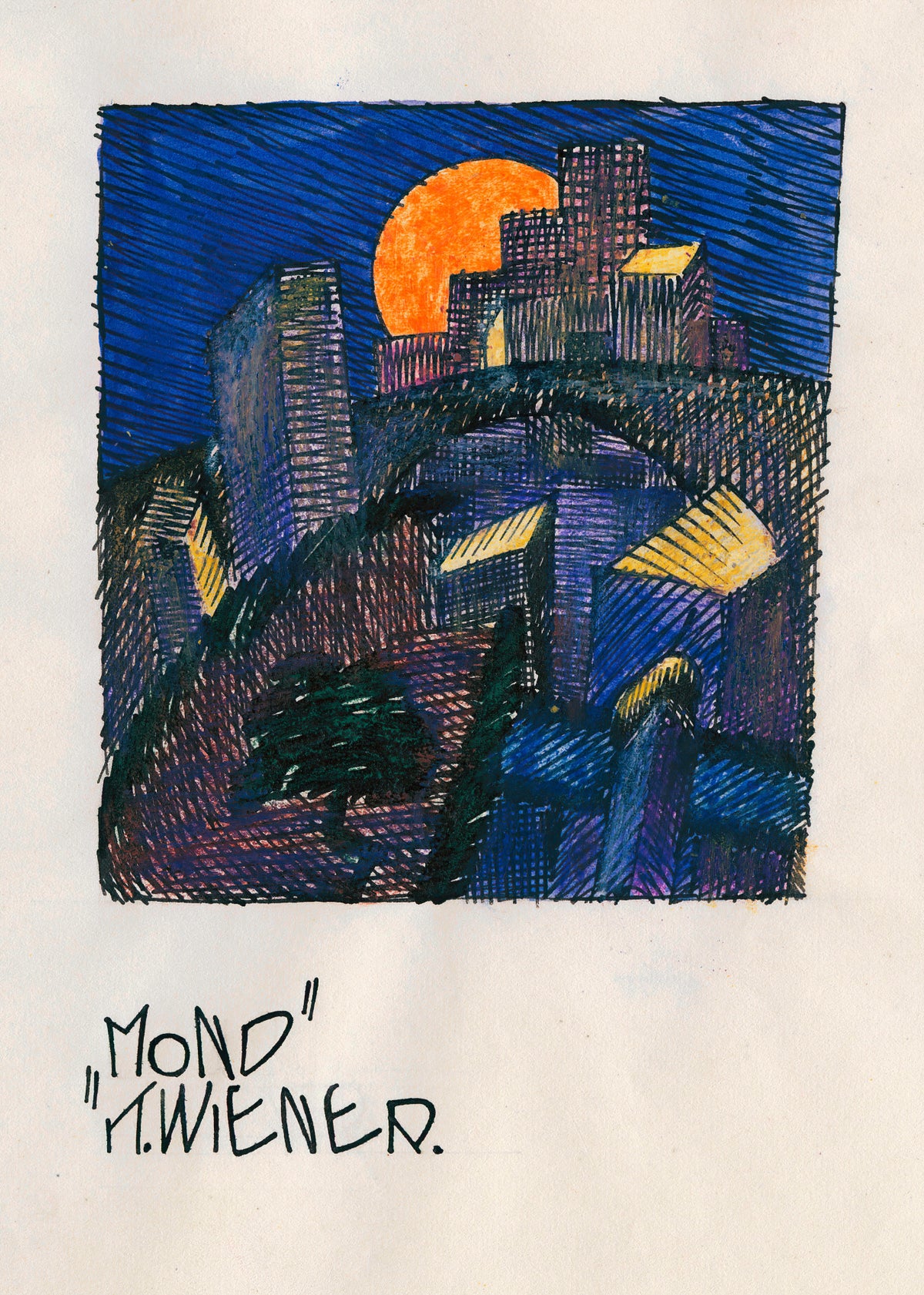 Karl Wiener — Mond (Moon) | Expressionist Art Print