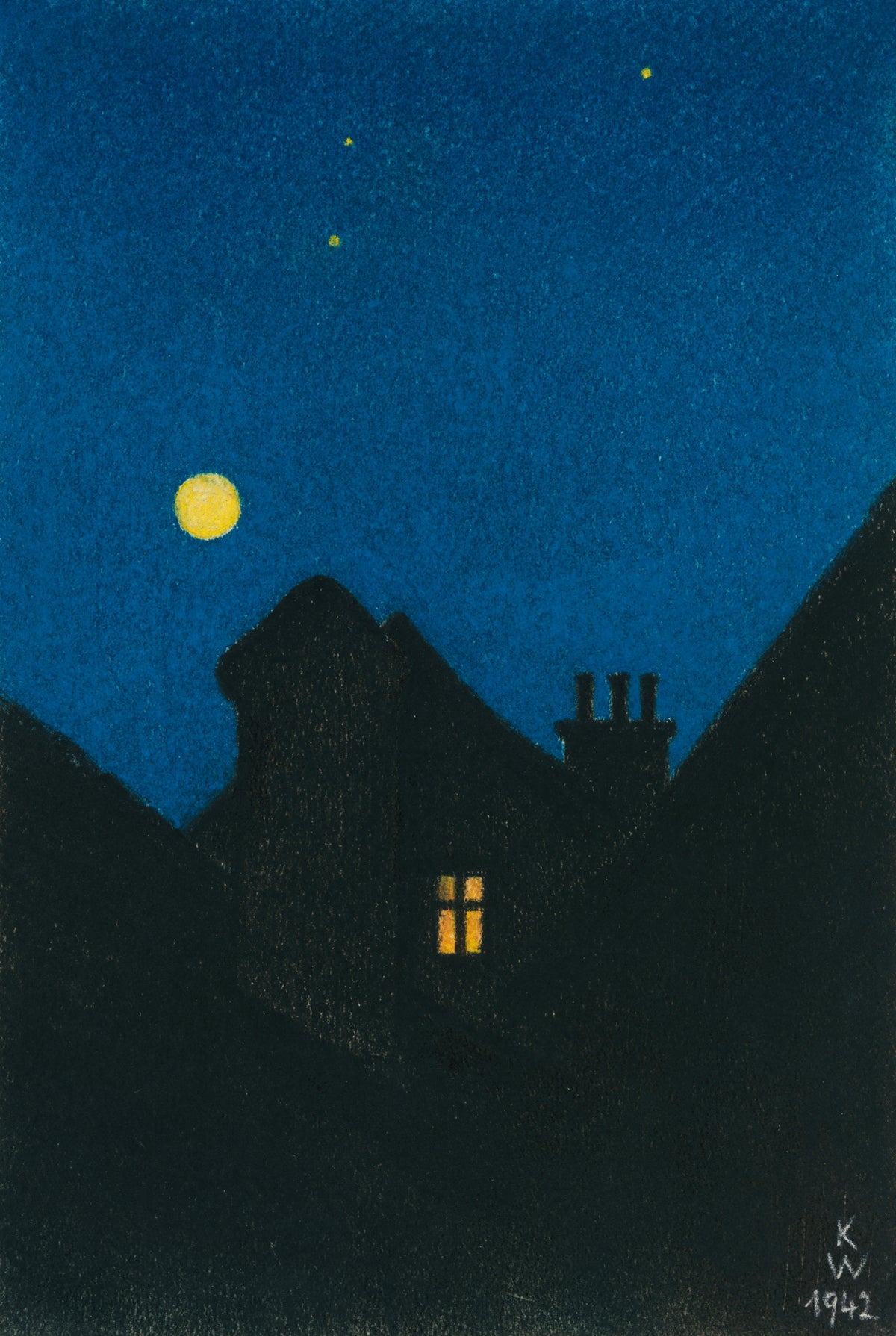 Karl Wiener — Mondnacht (Moonlit Night) | Expressionist Art Print