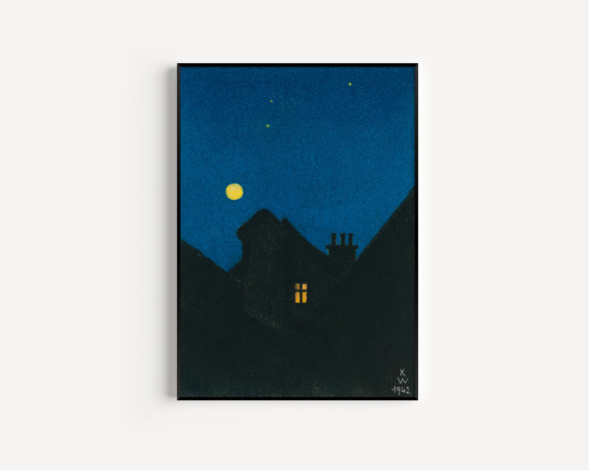 Karl Wiener — Mondnacht (Moonlit Night) | Expressionist Art Print