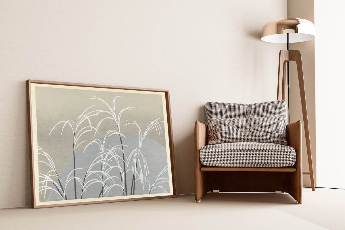 Kamisaka Sekka — Moon and Grasses | Japanese Woodblock Print