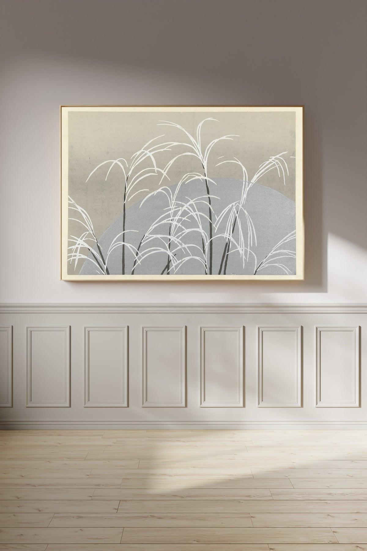 Kamisaka Sekka — Moon and Grasses | Japanese Woodblock Print