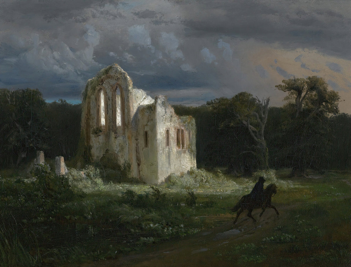 Arnold Böcklin — Moonlit Landscape with Ruin | Landscape Fine Art Print