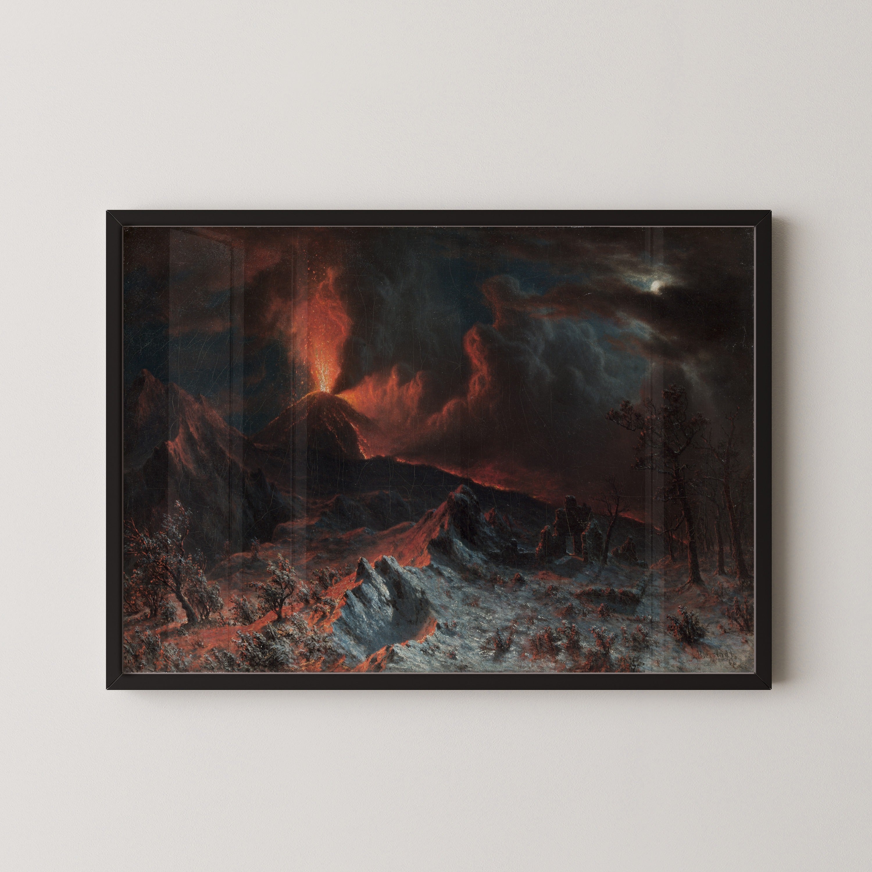 Albert Bierstadt — Mount Vesuvius at Midnight | Landscape Fine Art Print