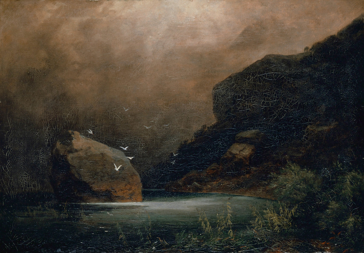 Arnold Böcklin — Mountain Lake with Seagulls | Landscape Fine Art Print