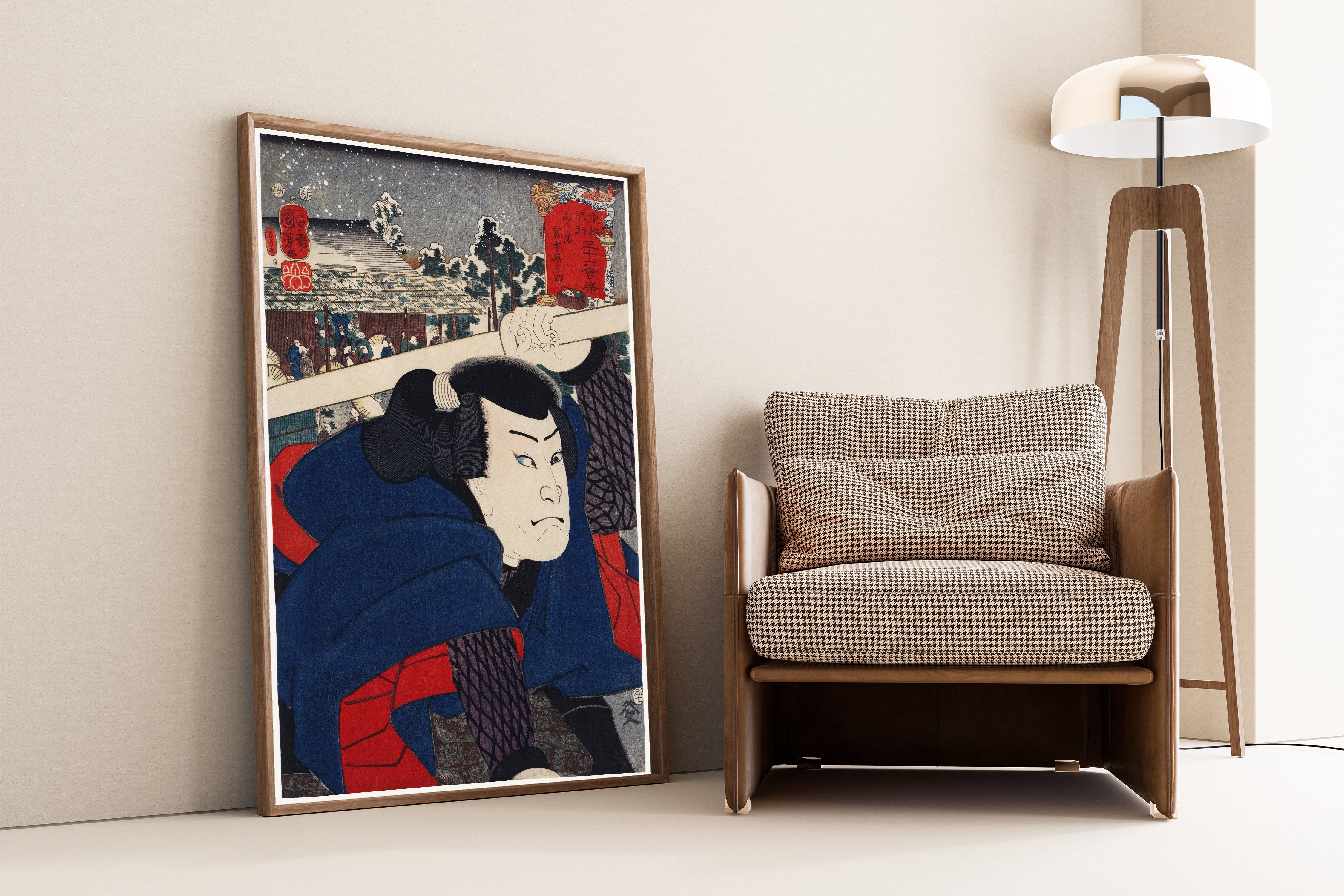 Utagawa Kuniyoshi — Mukōjima: Miyamoto Musashi | Japanese Woodblock Print (Ukiyo-e)