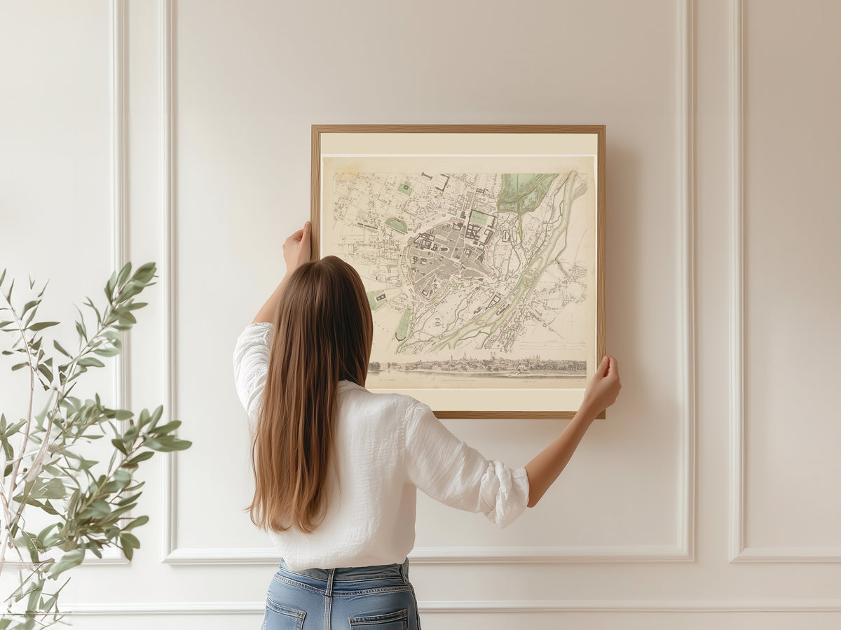 Society for the Diffusion of Useful Knowledge — Munich | Antique City Plan Print