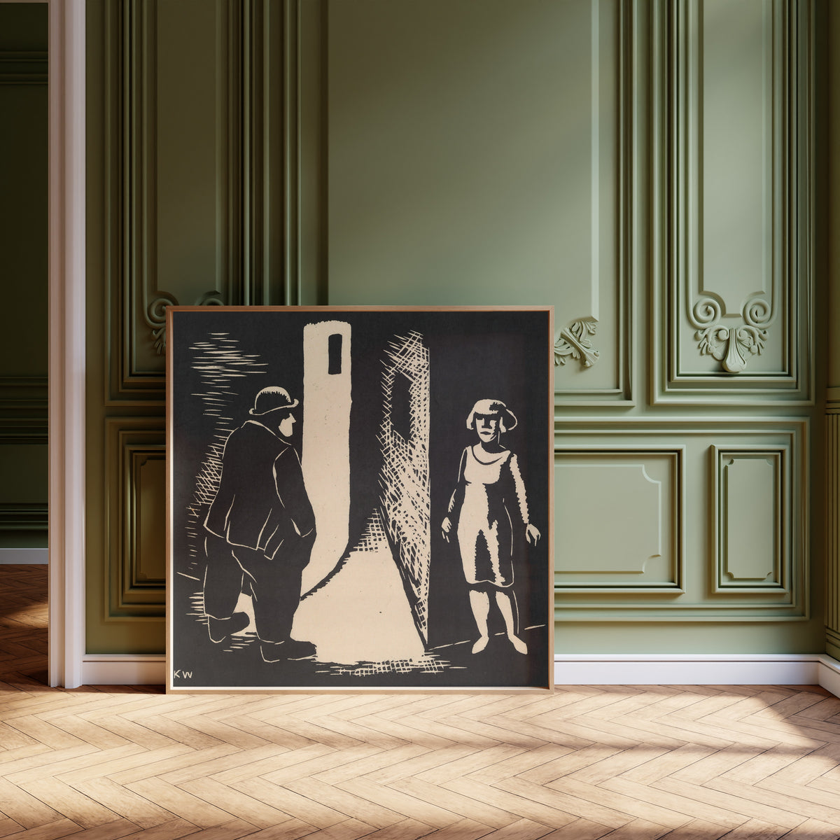Karl Wiener — Nachts (At Night) | Modernist Illustration Print
